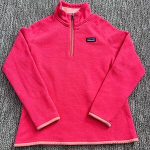 Girl’s Patagonia Pink Quarter-Zip Fleece Pullover